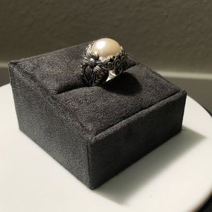 Pearl Flower Sterling Silver Size 6 Ring